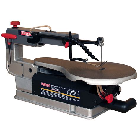 Craftsman scroll saw - Different Types of Scroll Saws. Scroll saw size is determined by its throat. Throat size is the distance from the blade to the rear of the saw where it joins the table. The longer the throat, the larger the material you can cut. The sizes range from a 12-inch beginner model that generally costs a little more than $100 to up to 30 inches.